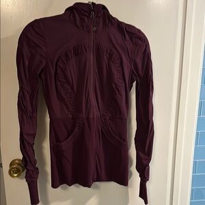 lululemon athletica Purple Utility Jacket with High Collar and Slim Fit